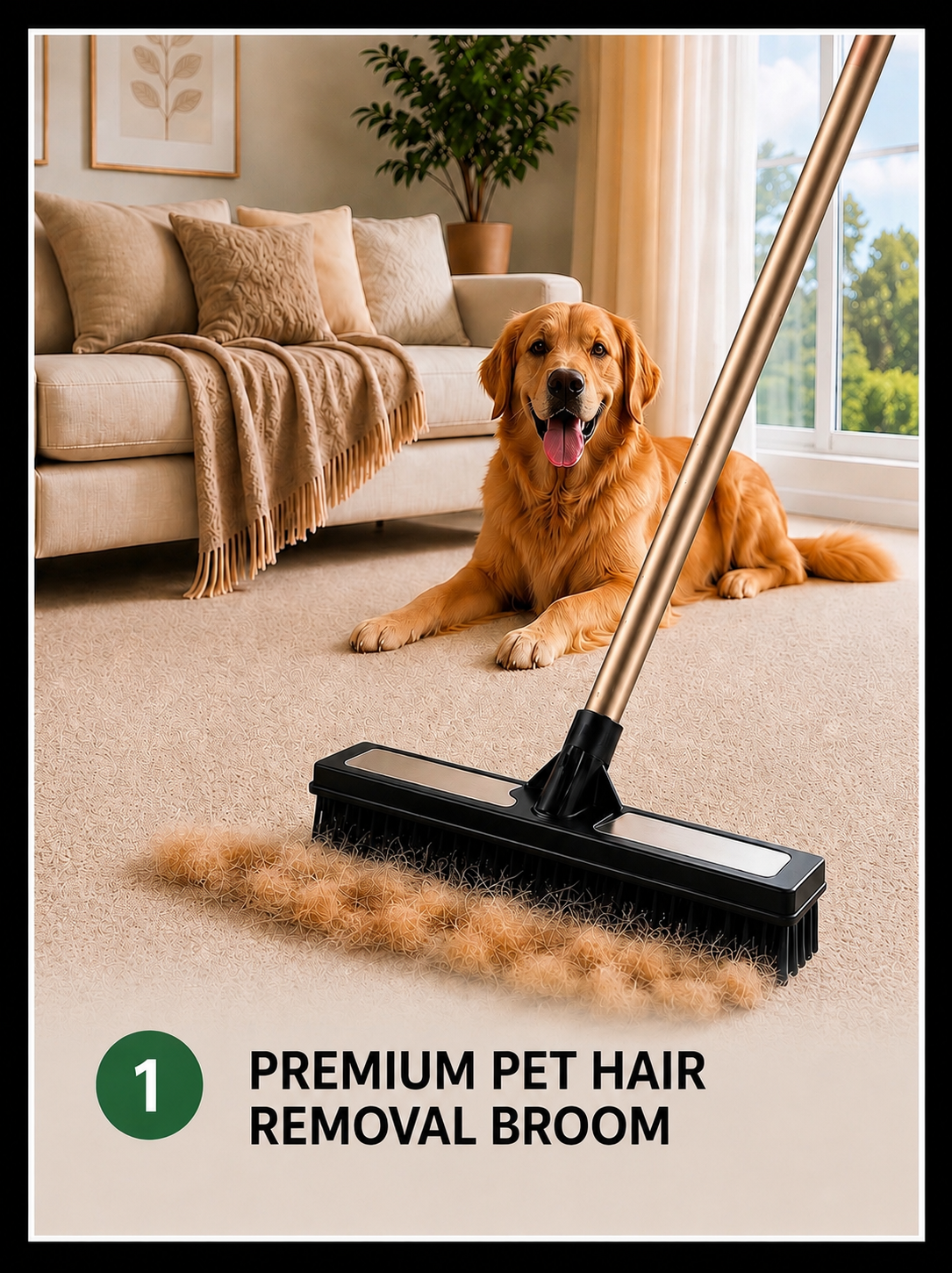 Premium Pet Hair Removal Broom